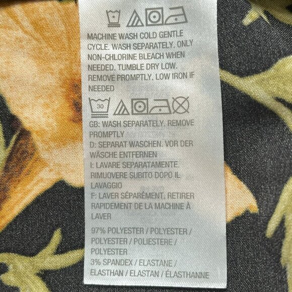 Susan Graver Liquid Knit Full Zip Jacket XL Floral Black Stretch Bloomcore - Picture 6 of 6